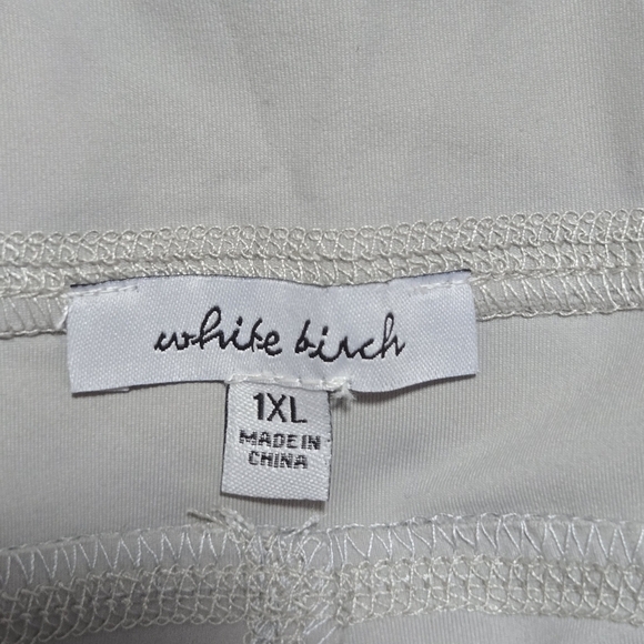 White Birch Womens Gray Black Faux Leather Contrast Moto Leggings Size 1XL - Picture 6 of 6